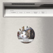 Cute Cat Pet Lovers Creëer uw eigen aangepaste mag Magneet (Insitu (Vaatwasser))