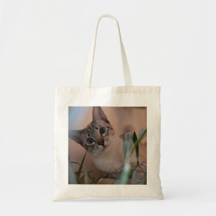 Cute Cat Photo Portrait Tote Bag