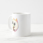 Cute Cat Plant Lover Cartoon Mug (Devant gauche)