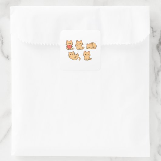 Cute Cat PNG Sticker – 5 Transparent Cats | Velora (Sac)