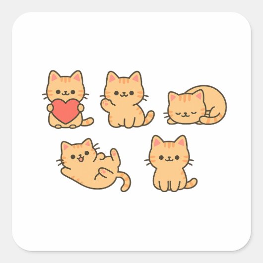 Cute Cat PNG Sticker – 5 Transparent Cats | Velora (Devant)