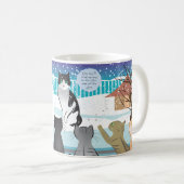 Cute cat print mug (Aqua) (Devant droit)
