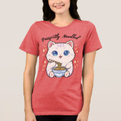 Cute Cat Purrfectly Noodled T-shirt (Voorkant)