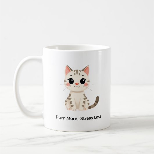 Cute Cat Quote Coffee Mug (Gauche)