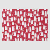 Cute Cat Red en White Tissuepapier (Voorkant)
