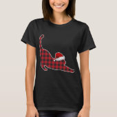 Cute Cat Red Plaid Buffalo Wearing T-shirt (Voorkant)