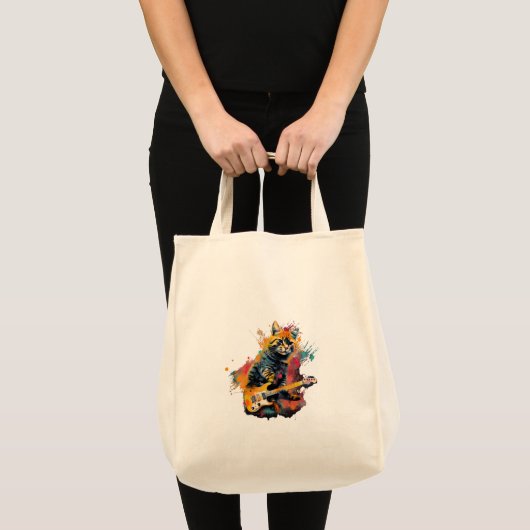 cute cat rocks tar design tote bag (Voorkant (product))