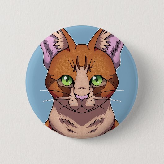 Cute Cat Ronde Button 5,7 Cm (Voorkant)