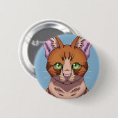 Cute Cat Ronde Button 5,7 Cm (Voorkant /achterkant)