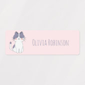 Cute Cat School Preschool Daycare Labels (Design 1)