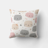 Cute Cat Seamless Pattern Kinder Kussen (Achterkant)