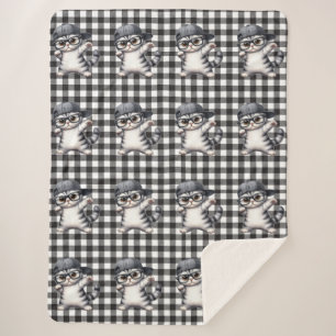 Cute Cat Sherpa Blanket Deken