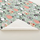 Cute Cat Sherpa Fleece Blanket Deken (3/4)