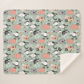 Cute Cat Sherpa Fleece Blanket Deken (Voorkant (horizontaal))