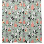 Cute Cat Shower Curtain Douchegordijn (Voorkant)