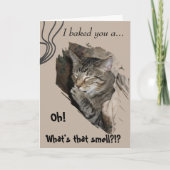 Cute Cat Silencieuse carte d'anniversaire (Devant)