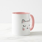 Cute Cat Sleeping Face Coffee Mug Mok (Voorkant rechts)