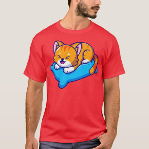 Cute Cat-spelen op Cartoon van loods T-shirt