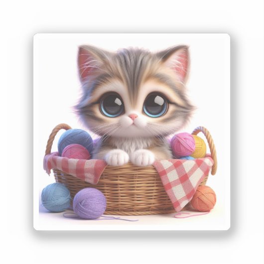 Cute Cat Sticker (Voorkant)