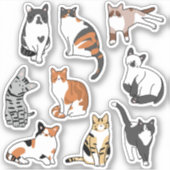 Cute Cat Sticker (Voorkant)