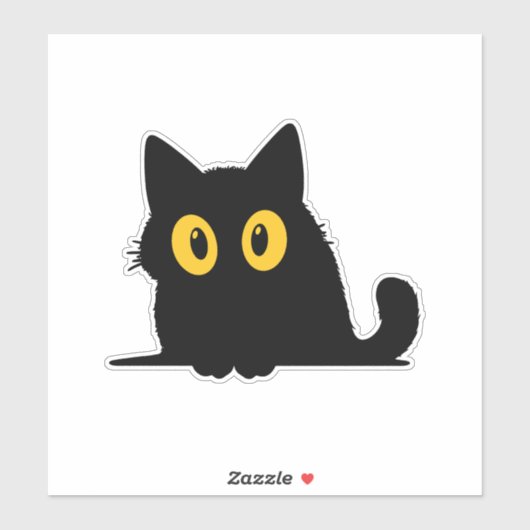 Cute Cat Sticker – Adorable Design  (Vel)