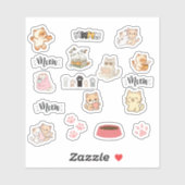 Cute Cat Sticker Sheet (Feuille)