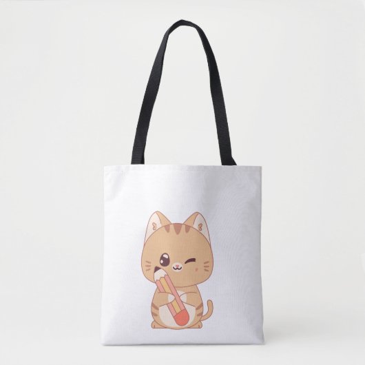 cute cat student | cat lovers design draagtas (Voorkant)