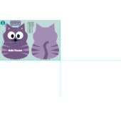 Cute Cat Stuffed Animal Sewing Pattern Aangepaste Stof (Delen)