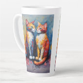 Cute Cat Stylo Animal Cat Latte Café Mug (Angle gauche)