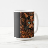 Cute Cat Stylo Animal Cat Latte Café Mug (Devant droit)