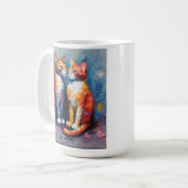 Cute Cat Stylo Animal Cat Latte Café Mug (Devant gauche)