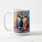 Cute Cat Stylo Animal Cat Latte Café Mug (Gauche)