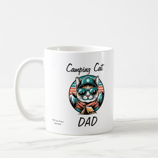 Cute Cat Sunglasses Personalize Koffiemok (Links)