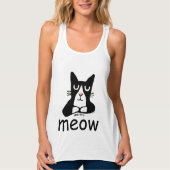 CUTE CAT T-shirts, Panda Kitty MEOW Tanktop (Voorkant)