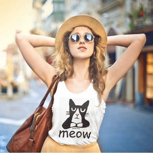 CUTE CAT T-shirts, Panda Kitty MEOW Tanktop