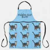 Cute Cat Tabby Pattern Blue Cats Mans Kitchen Schort (Voorkant)