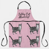 Cute Cat Tabby Pattern Blue Cats Mums Kitchen Schort (Voorkant)