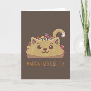 Cute Cat Taco Note Kaart