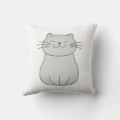 Cute Cat Tekening Kussen (Achterkant)