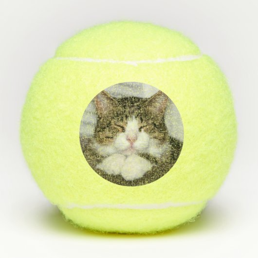 Cute Cat Tennisballen (Voorkant)