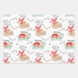 Cute Cat Thley Meowy-kerstpatroon Inpakpapier Vel