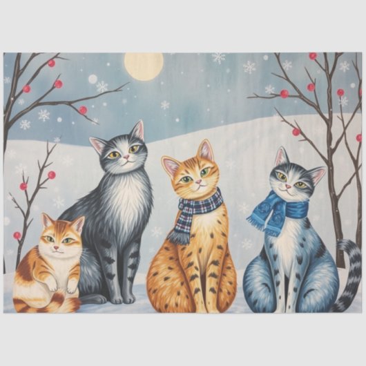 Cute Cat Tissue Paper Tissuepapier (Voorkant)