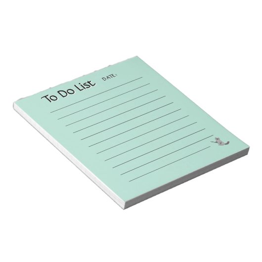 Cute Cat To-Do List Notepad Notitieblok (Schuin)