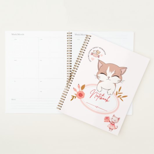 Cute cat to do with note books  (Devant avec enveloppe)