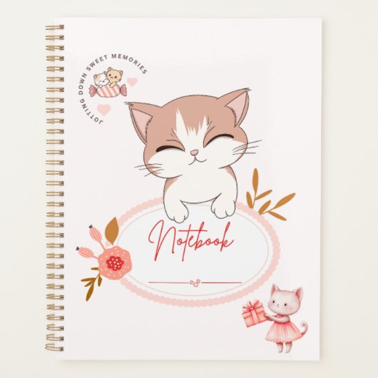 Cute cat to do with note books planner (Voorkant)