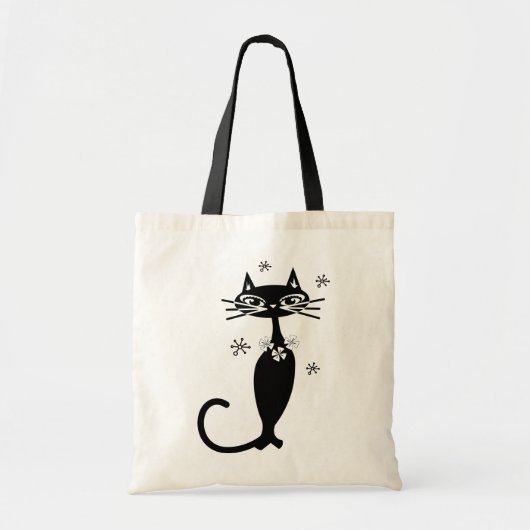 Cute cat tote bag eco friendly reusable (Devant)