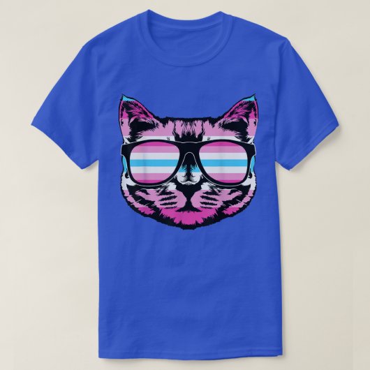 Cute Cat Transgender Pride Cat Lovers T-shirt (Design voorkant)