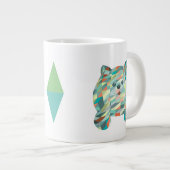 Cute Cat Triangular Extra Grote Beker (Voorkant rechts)