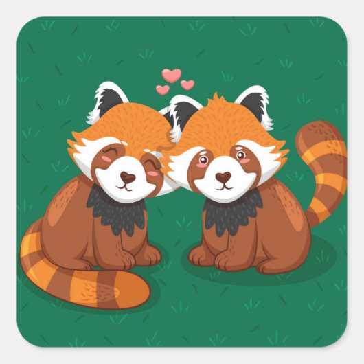 Cute Cat Vierkante Sticker (Voorkant)