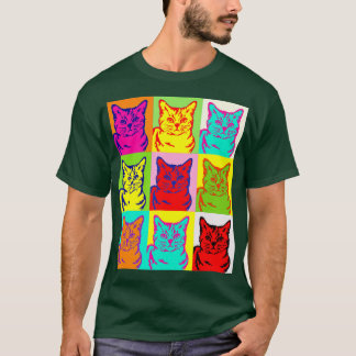 Cute Cat voor kitten liefhebbers Colorful Art T-shirt